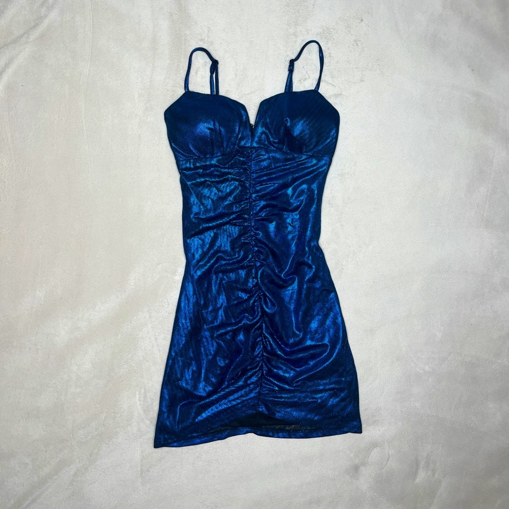 City studio blue mini dress